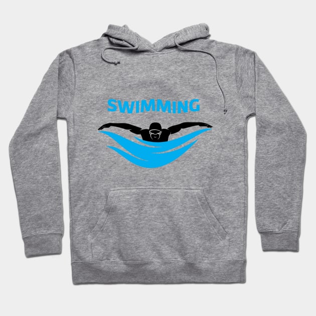 Swimming fan coach instructor lover gift for swimmer Hoodie by Sport Siberia